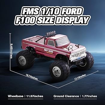 FMS フォード　F100 Ready To Run Affordable 1:10 Ford F100 Monster Truck 2WD | 2S LiPo 550 Motor